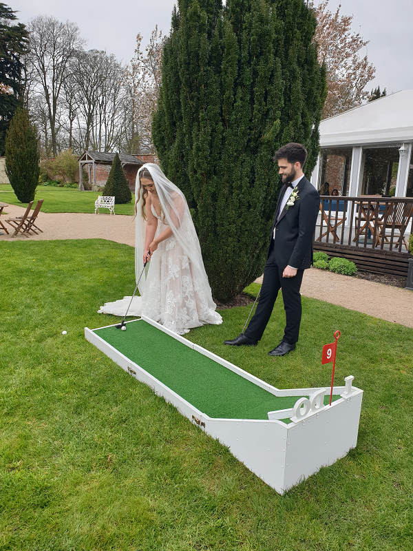 Combermere Abbey crazy golf setup