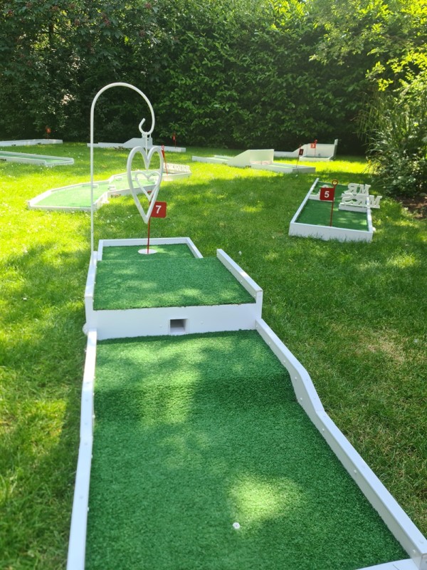 Old Rectory House with Crazy Golf setup on the lawn