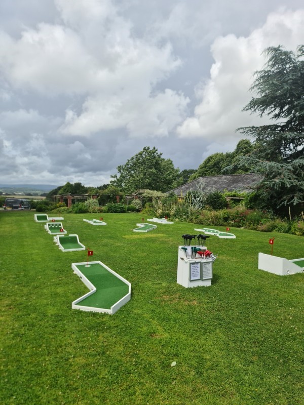 dewsall court with crazy golf
